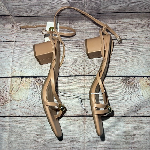 a new day Beige Strappy Sandals with Gold Accent - Picture 4 of 9